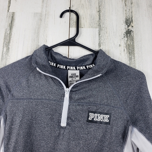 Pink Victoria's secret VS ultimate quarter zip active wear shirt/jacket XS - Picture 2 of 8